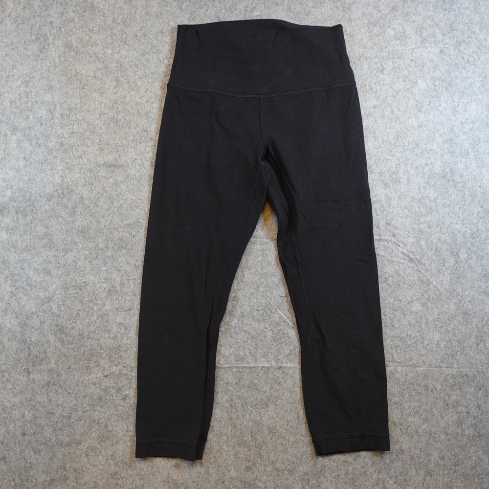 Lululemon Leggings Women 6 Black Align Crop 21" Yoga Athletic Workout Gym Run